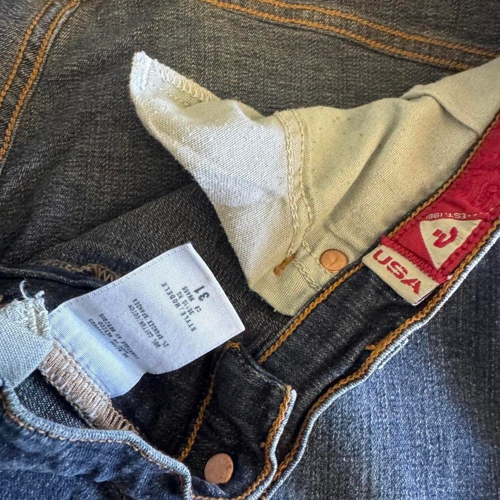 Y2K vintage Guess no back pocket bootcut flared jeans boho grunge - Picture 6 of 8
